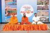 Puya Balkrishna Maharaj  himself delivering speech on movement of tapasya, service and sadhana being launched by  ‘Patanjali Yogpeeth Sansthan’